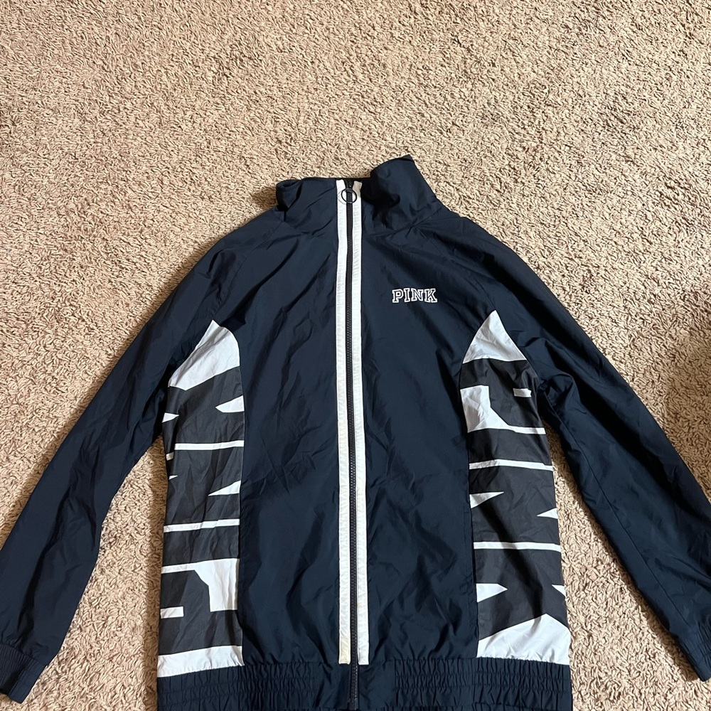 PINK Victoria's Secret Black and White Jacket